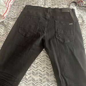 AMIRI Distressed Black Slim Jeans